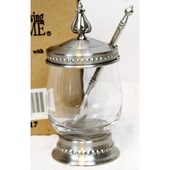 NEW SLAH Southern Living Astoria Lidded Jar Spoon Condiment Serving #41017 Table - Picture 2 of 9